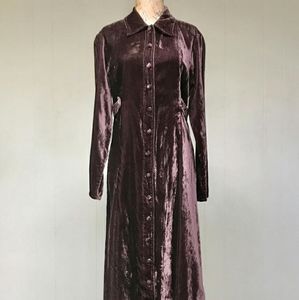 RARE VTG NWT Johnny Was Medium M Small Jacket Duster Maxi Dress Coat Velvet Top